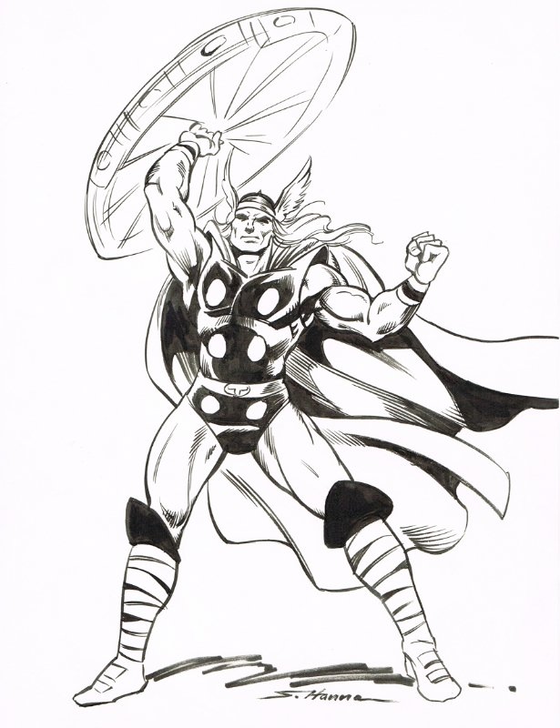 Thor by Scott Hanna, in Len Mihalovich's Original Avengers Comic Art ...