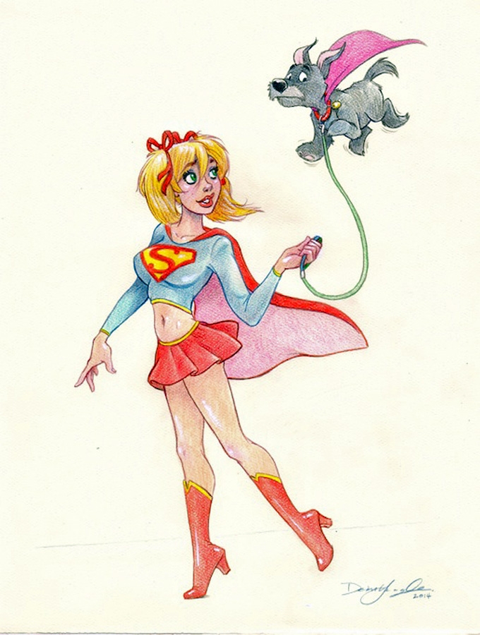 Mandy As Supergirl And Skoots By Dean Yeagle In Brian Hughes S