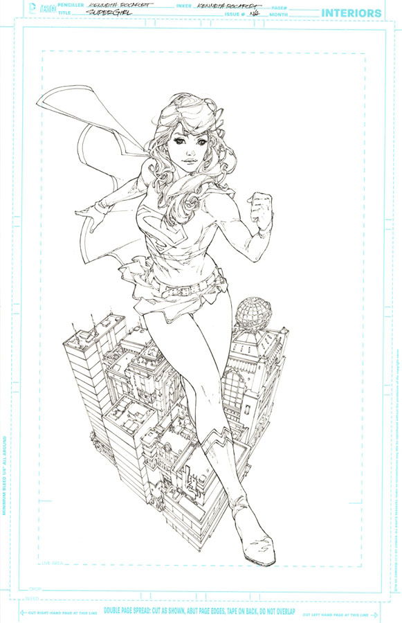 Supergirl By Kenneth Rocafort In Brian Hughess Supergirl Comic Art Gallery Room 9565