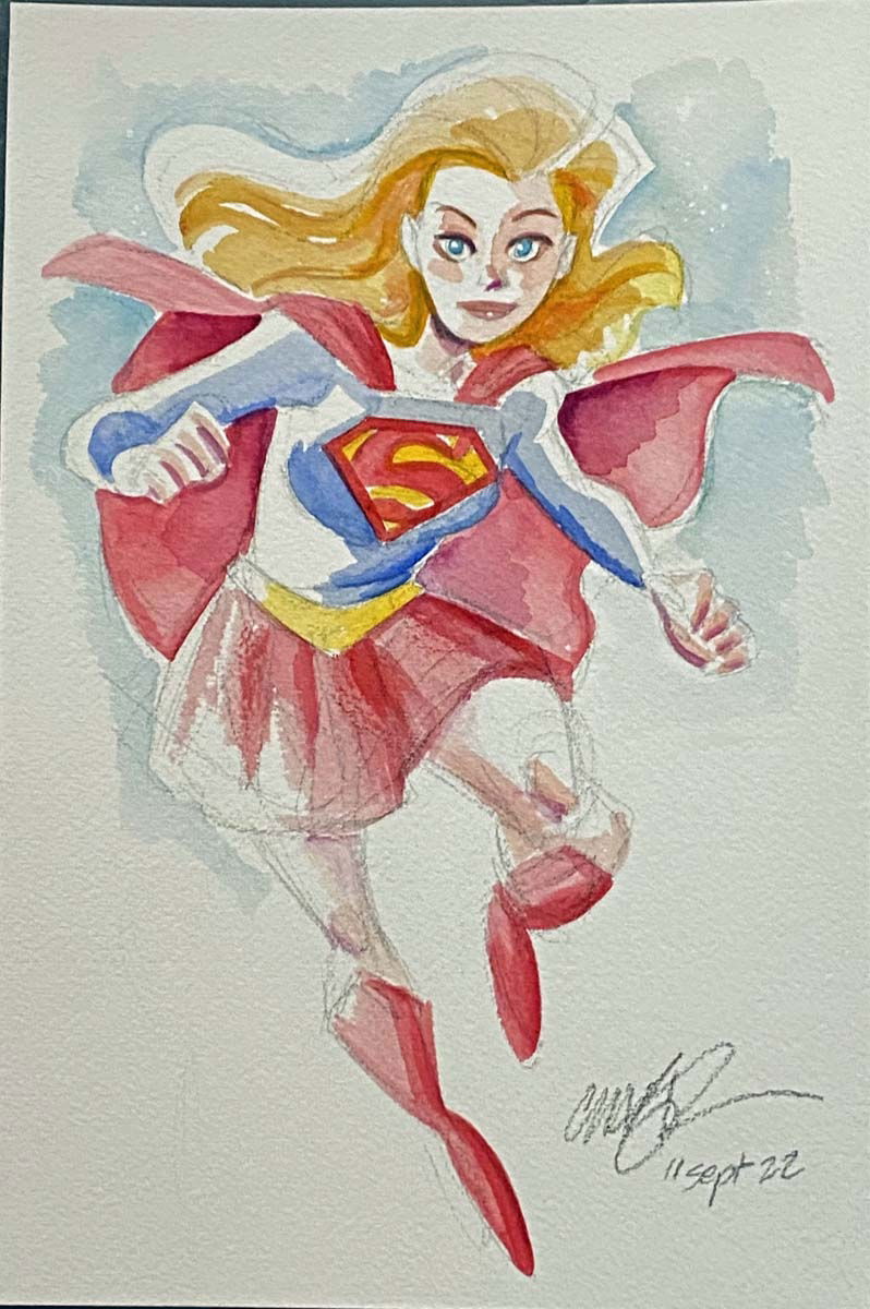 Supergirl By Craig Rousseau In Brian Hughess Supergirl Comic Art Gallery Room 2631