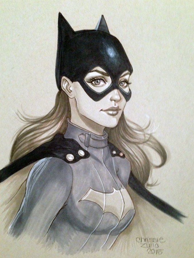 Batgirl By Chrissie Zullo In Brian Hughes S Batgirl Comic Art Gallery Room
