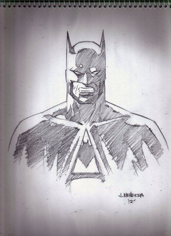 Batman Warm Up Sketch, in Joven Mendoza's Arts and Stuff Comic Art Gallery  Room