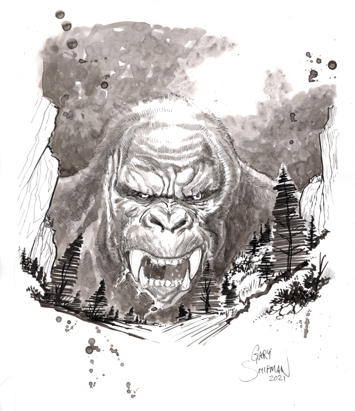 KONG VS SKULL CRAWLERS - This week I watched Kong the Skull Island twice in  the same day and ended up encouraging me to do this drawing, Kong is one of  the