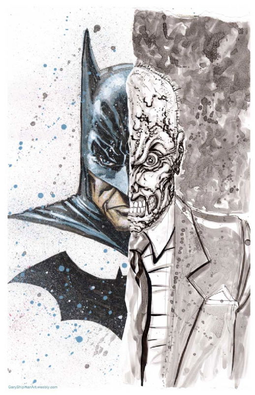 Batman Two Face By Gary Shipman In Gary Shipman S Gary Shipman Art For Sale Comic Art Gallery