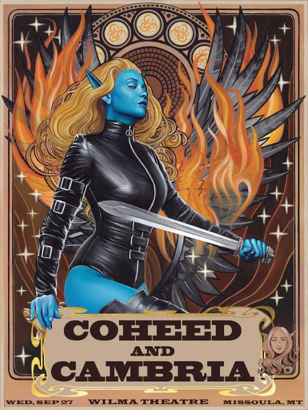 coheed and cambria tour 2023 poster