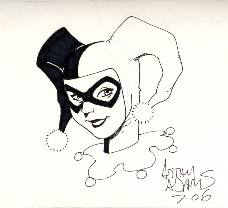 Harley Quinn, in Aaron Liby's Arthur Adams Comic Art Gallery Room