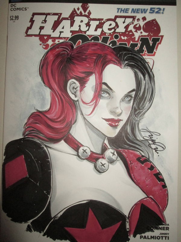 Harley Quinn Sketch Cover By Siya Oum In V Lyts Various Comic Art Gallery Room 