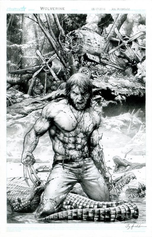 Wolverine Mayhem On The Mekong Oa Jay Anacleto Signed Dated In Jaja Amani S Amani Gallery