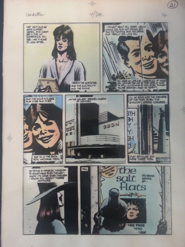 V For Vendetta - 1988 - Issue 4 Page 21, In J-Mo .'S Dc Vertigo & Black  Label (Published) Comic Art Gallery Room