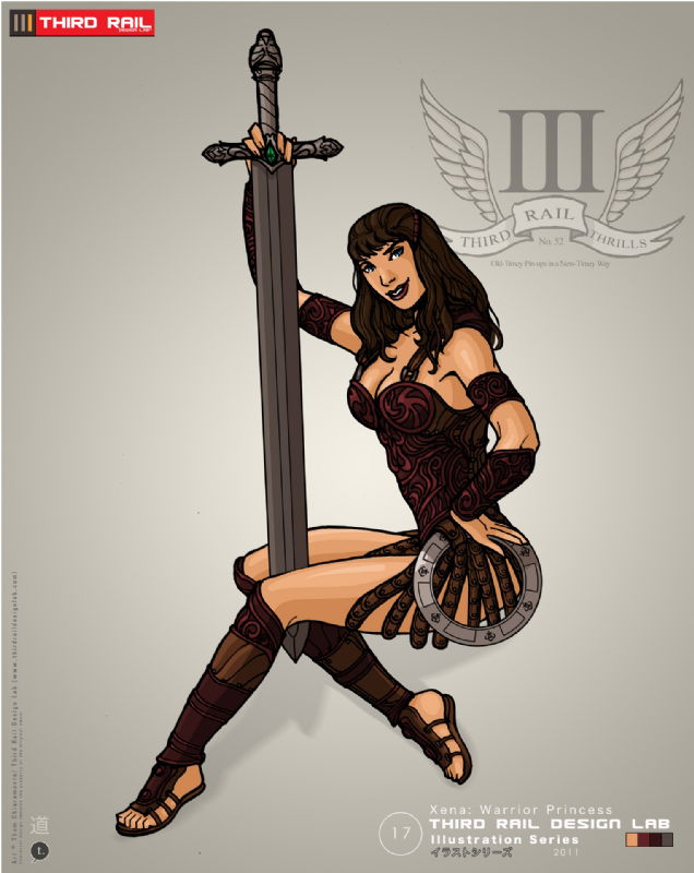 Trdl Xena In Thom Chiaramonte S Trdl Pinup Series Comic Art Gallery Room