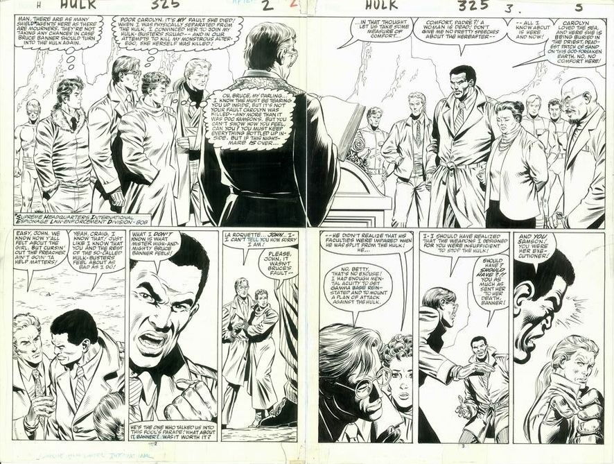 Incredible Hulk 325 Page 2 3 Steve Geiger In Uwe K S Publisher Marvel Comic Art Gallery Room