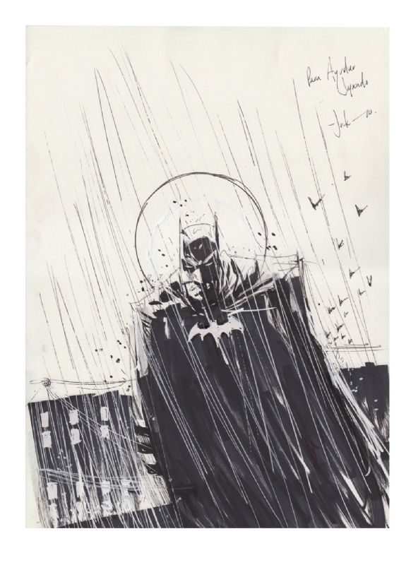 Batman bajo la lluvia, in Carlos González's Jock Comic Art Gallery Room