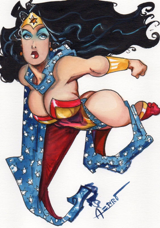 Wonder Woman In Javier Cartom S Alfonso Azpiri Comic Art Gallery Room