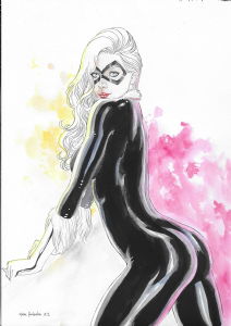 Black Cat - Carlos Gómez, in Rashid BH's Commissions Comic Art Gallery Room