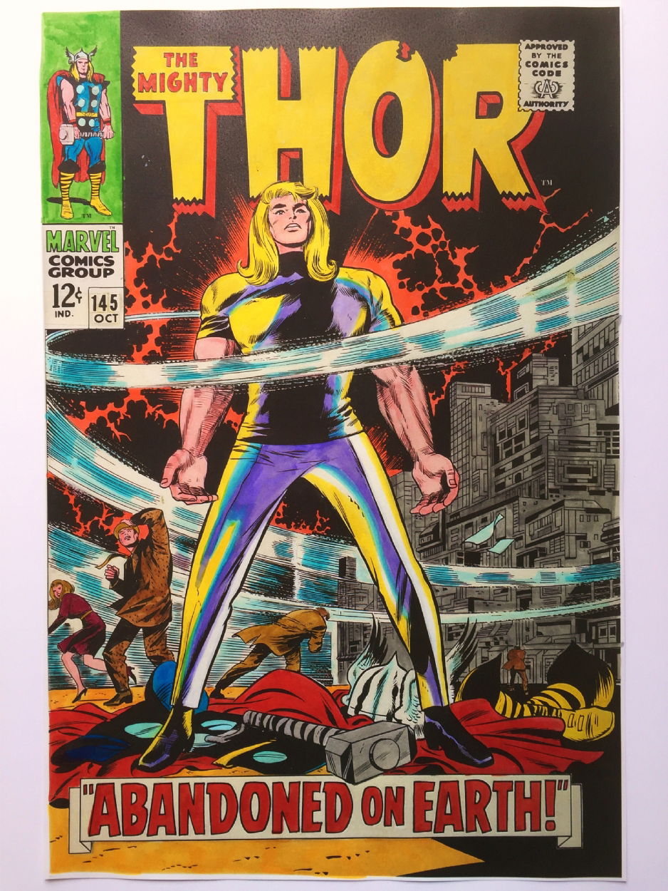 Thor Stat Color In Red Raven S Collectionneur Comic Art Gallery Room