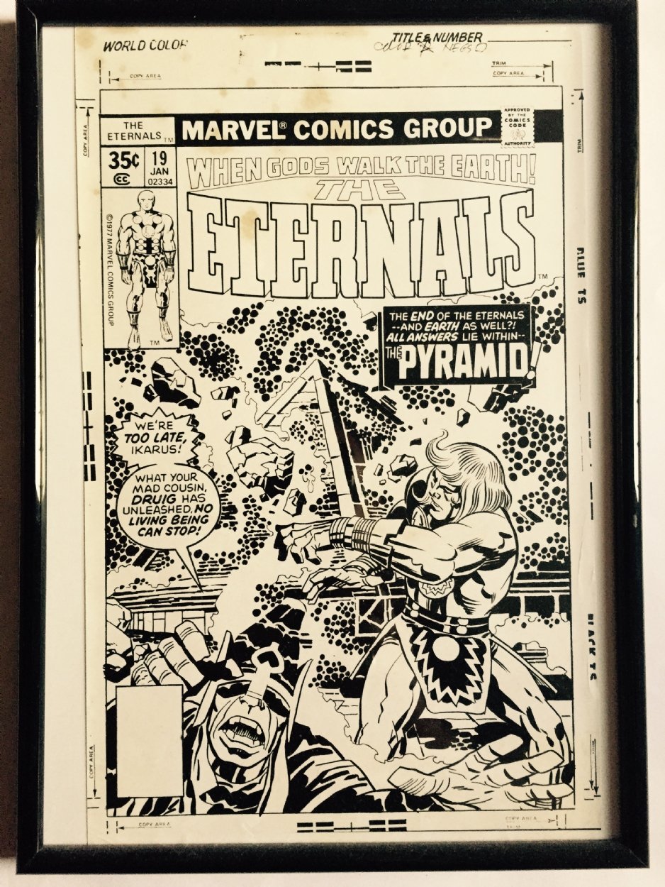 The Eternals Cover Stat In Red Raven S Collectionneur Comic Art