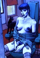 Nude Woman And The Cat / Enki Bilal Comic Art