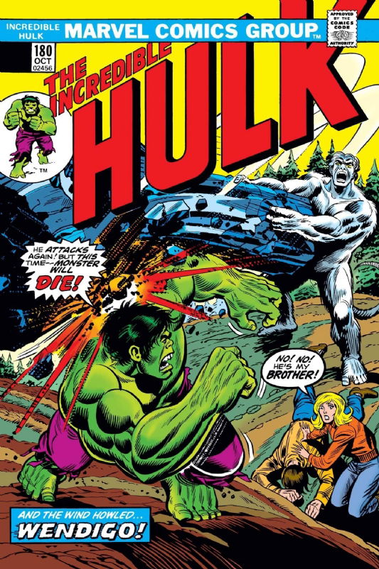 HULK # 180 LAST PAGE - 1er APPARITION WOLVERINE - OFFICIAL STAT 1974 ...