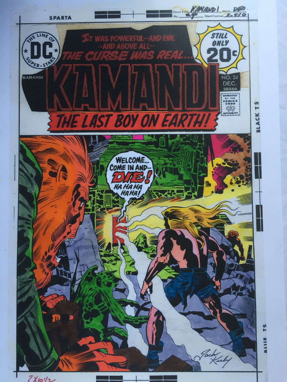 Kamandi Cover Color STAT In Red Raven S Collectionneur Comic Art Gallery Room