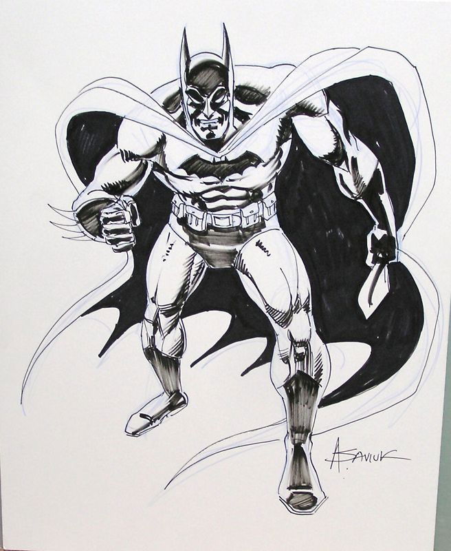 Batman, in Da Man's Alex Saviuk Comic Art Gallery Room