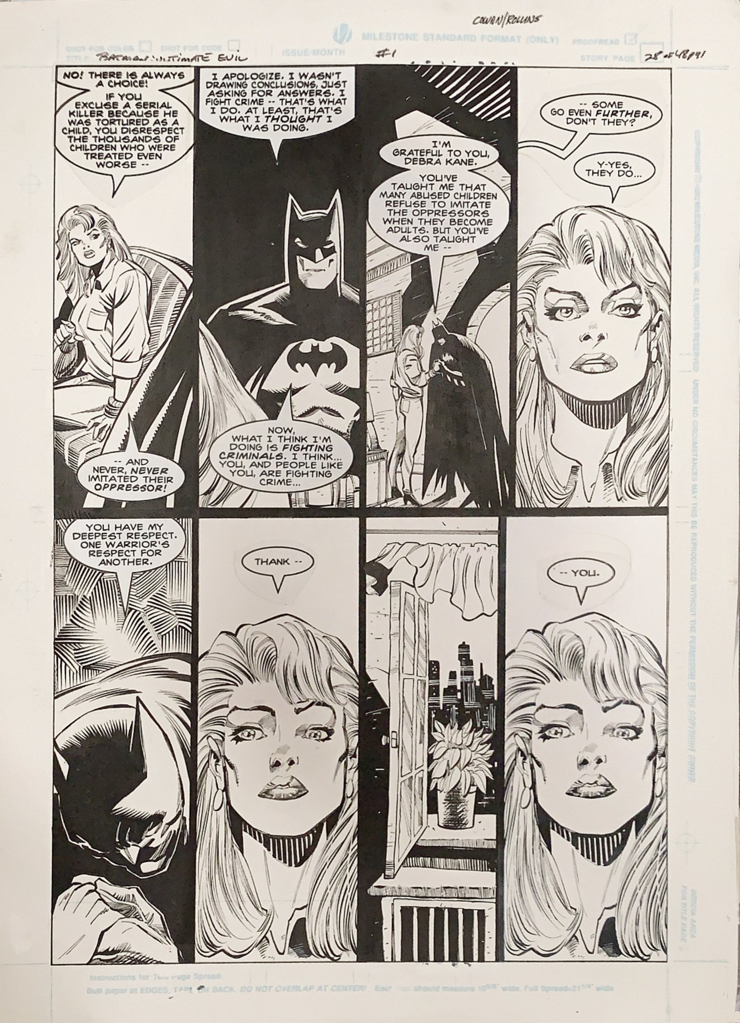Batman: The Ultimate Evil 1 p. 28 Denys Cowan Andrew Vachss, in Shannon  Weathers's Batman Comic Art Gallery Room