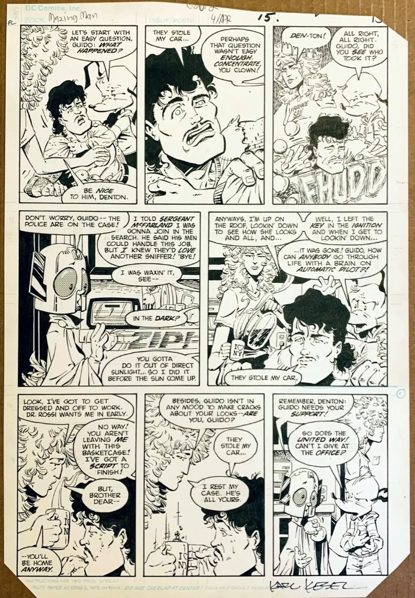 Mazing Man 4 P 15 1986 In Shannon Weathers S Mazing Man Comic Art Gallery Room