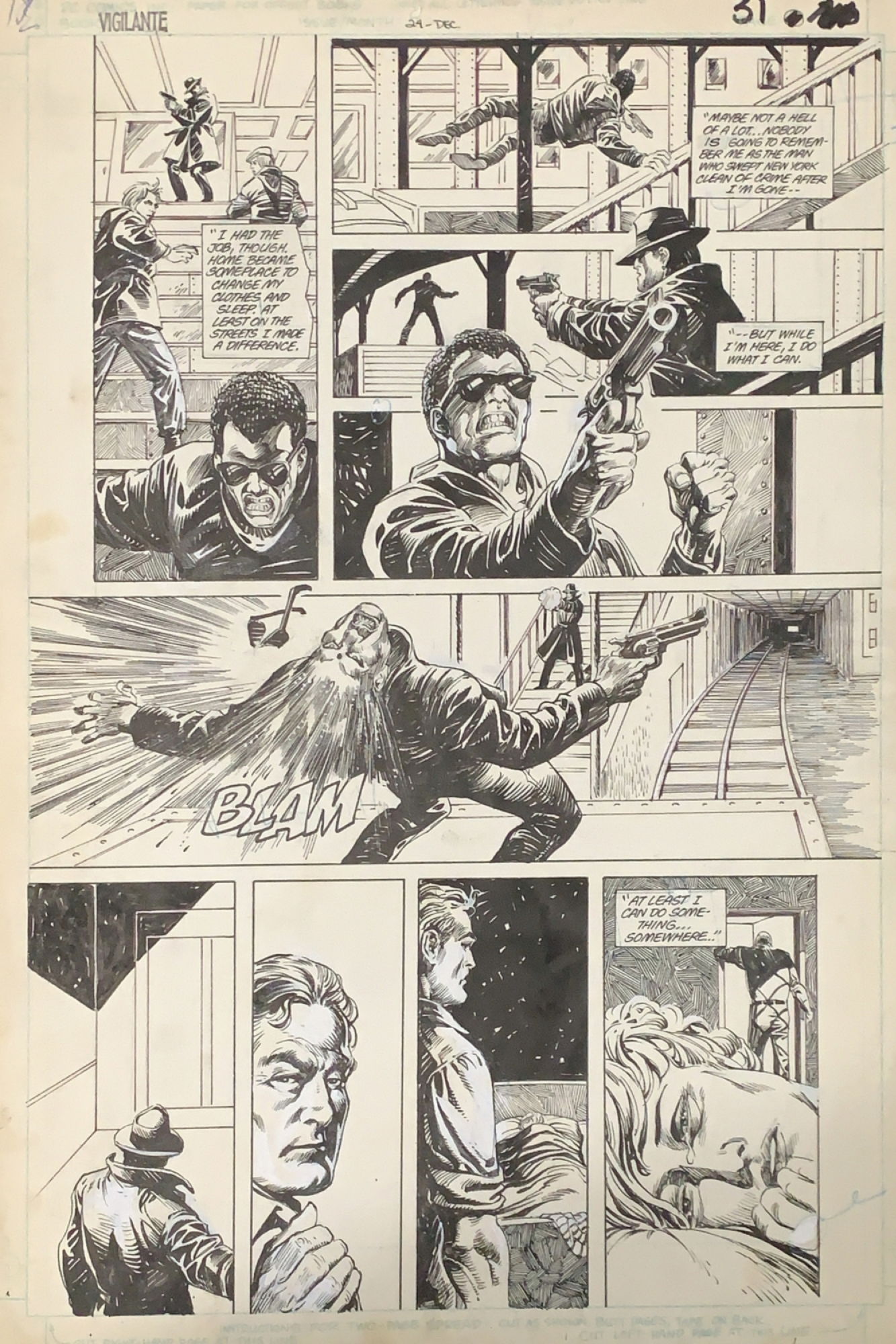 Vigilante 24 P. 31 (1985) By Denys Cowan, In Shannon Weathers's Art For 