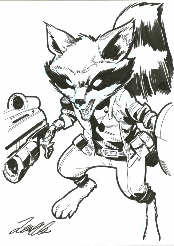 Art by murrl  Sketch of Rocket Raccoon  what do you guys think should I  add baby Groot to him I will Ink this next   rocketraccoon sketch  doodle drawing 