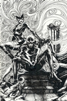 Black Bolt and Medusa of the Inhumans by Jimbo Salgado Comic Art
