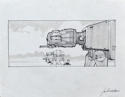 Empire Strikes Back - screen-used movie storyboard Comic Art