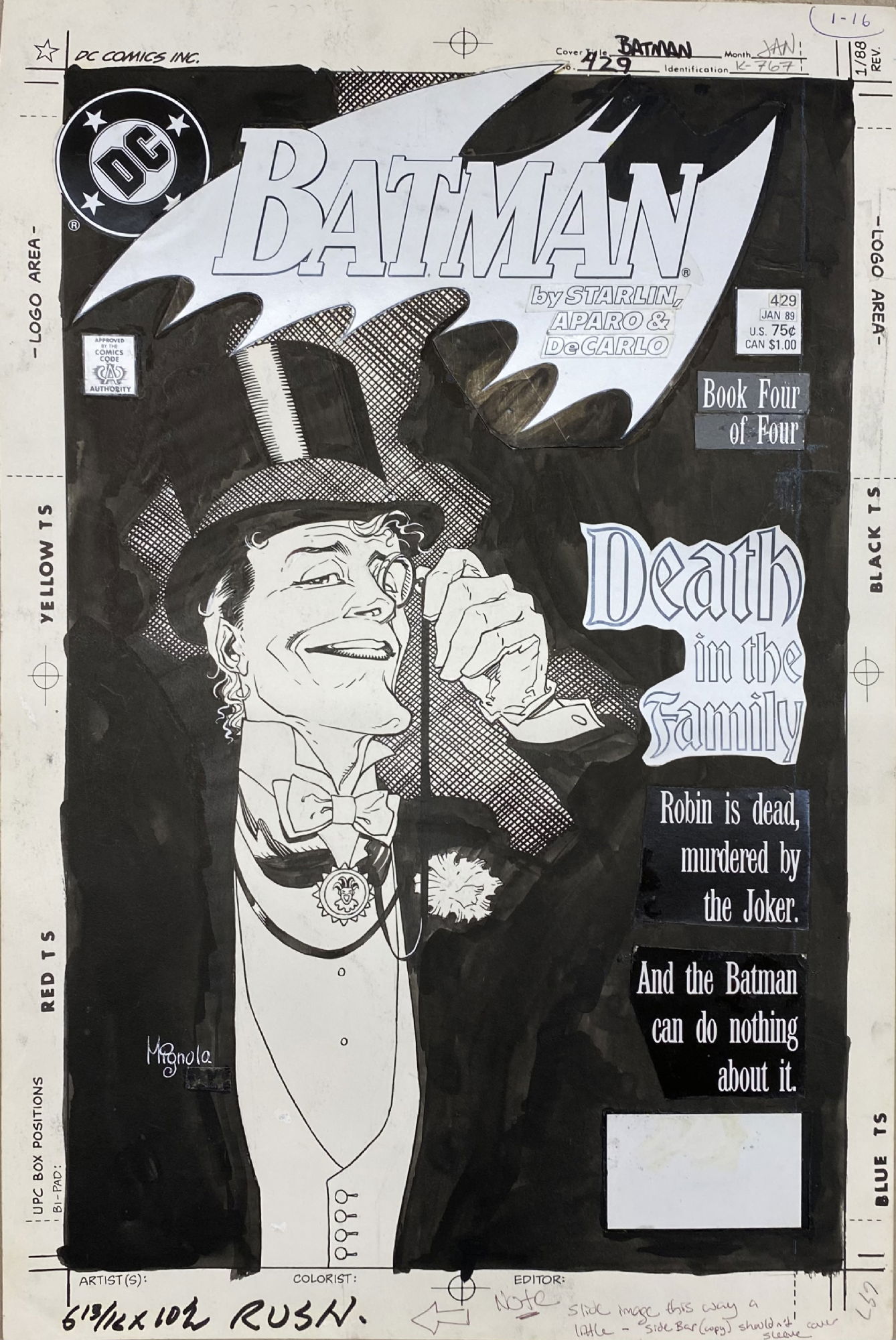 Batman #429 cover, in Sideshow Bob's Batman and Detective - (Other artists  and Bob Kane) Comic Art Gallery Room