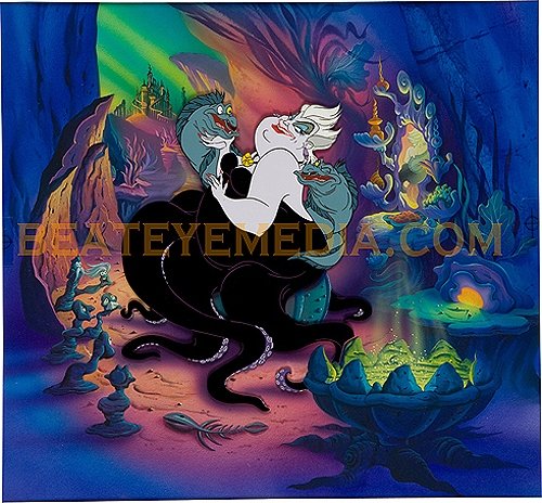 Ursula animation cel from The Little Mermaid