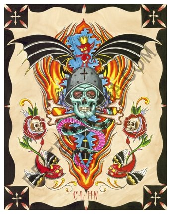 Illicit Martin Bat Skull Patch Artist Tattoo Vamp Embroidered Iron On  Applique  Walmartcom