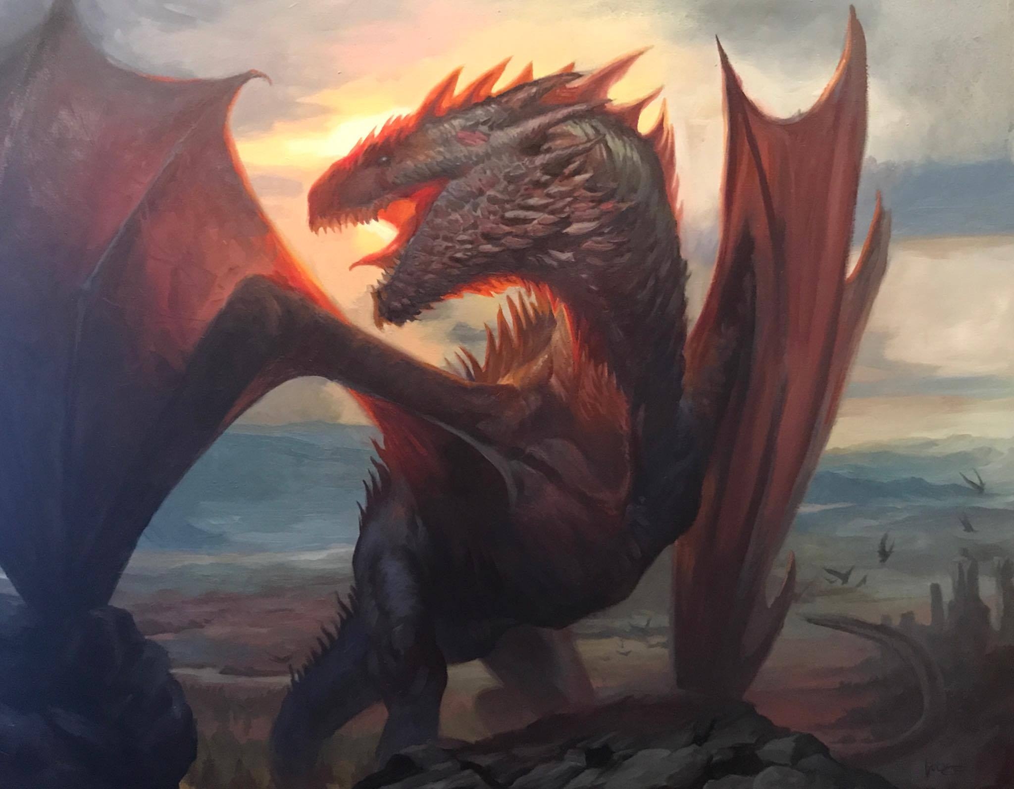 Lucas Graciano Dragon Painting Mtg Magic The Gathering Artist In.