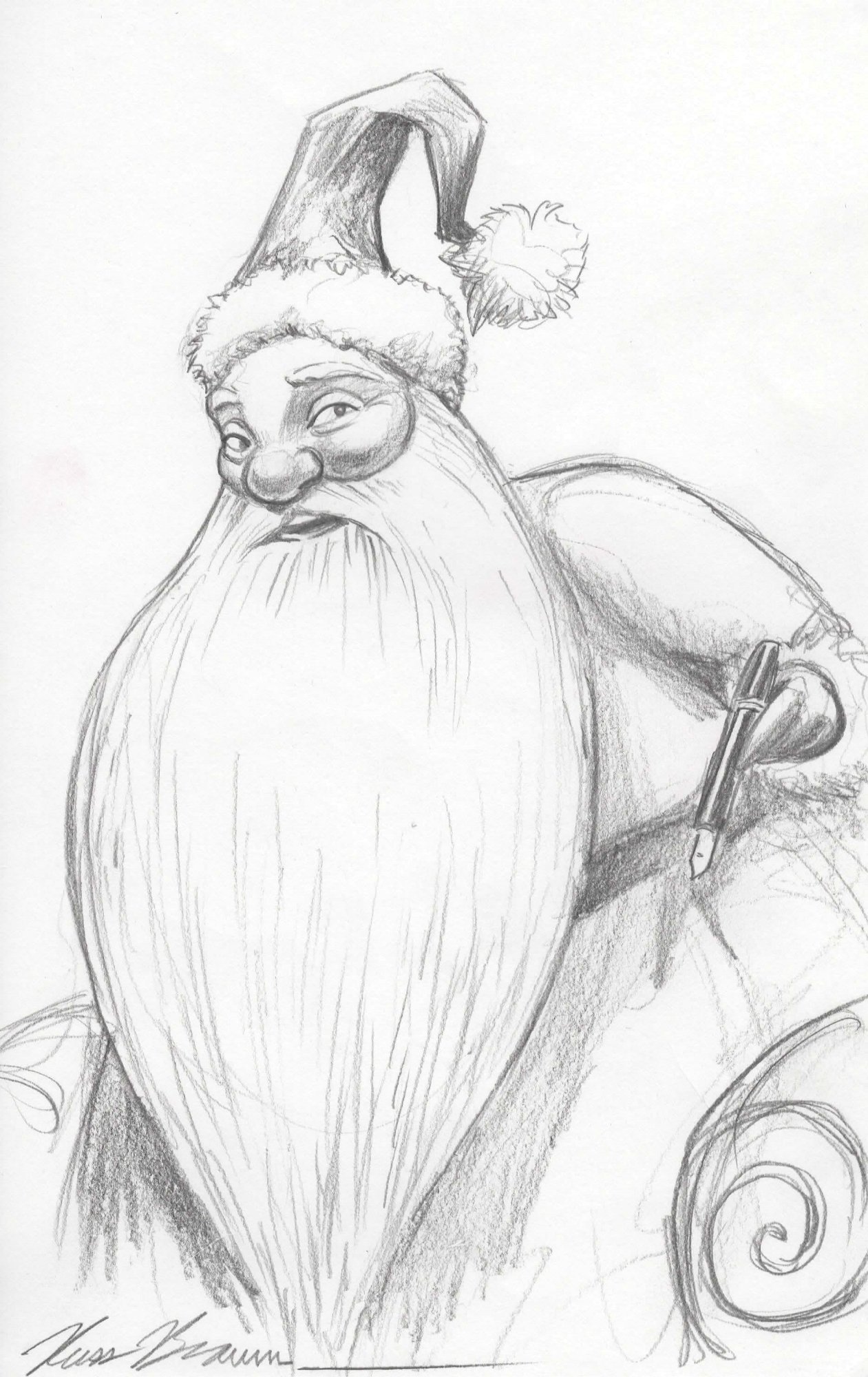 How To Draw Santa Claus, Christmas Drawing Lesson, Easy - Toons Mag