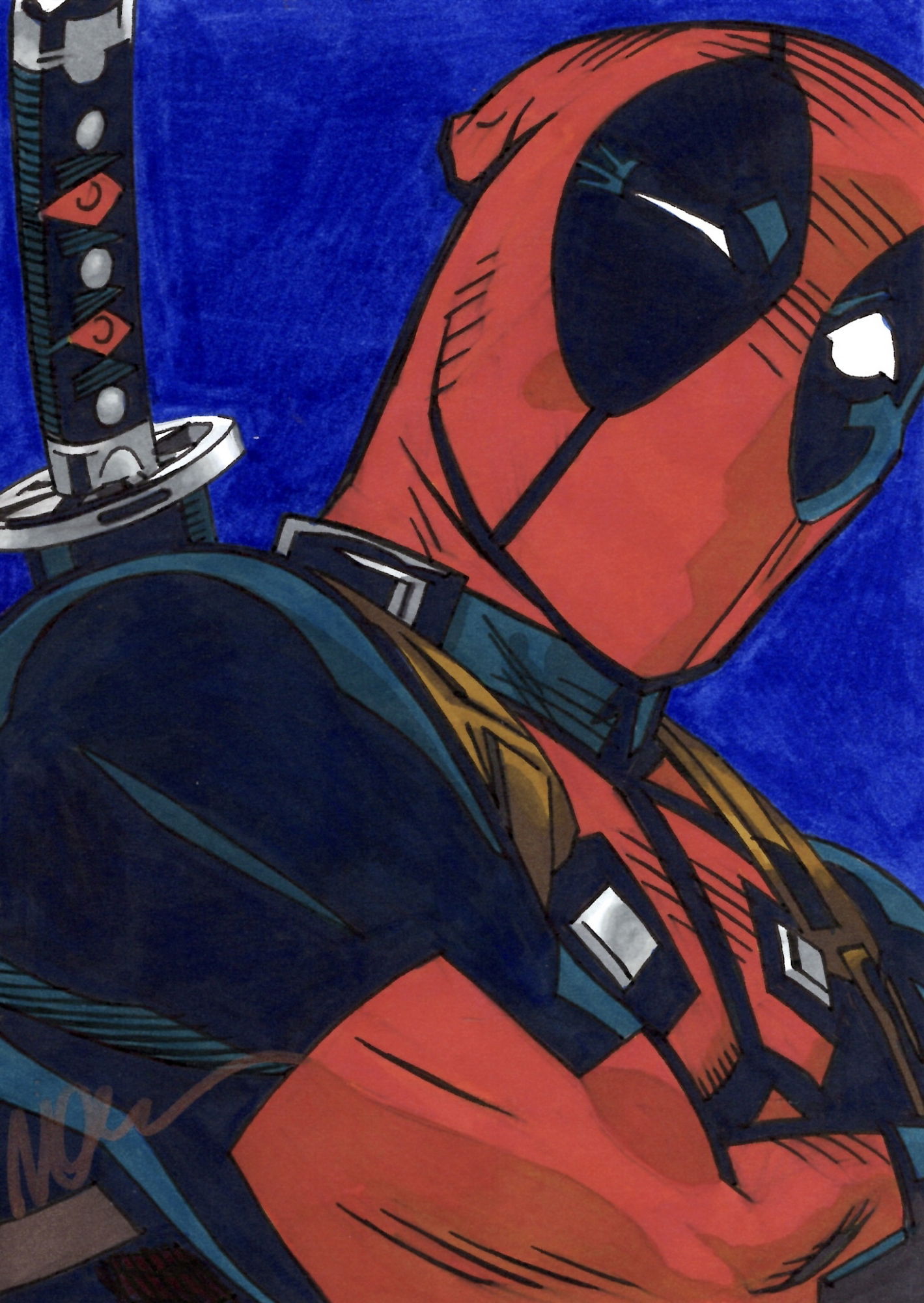 Deadpool In Tatiana Tdart Dykess Michael Golden Comic Art Gallery Room 