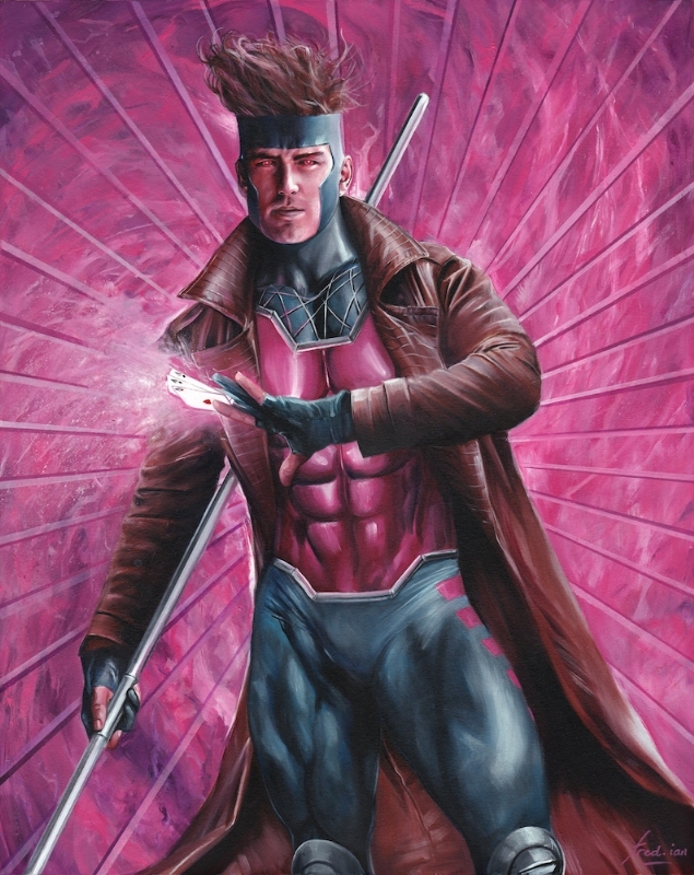 2021 Upper Deck Marvel Unbound Trading Card Art #11 Gambit X-Men Comic Art