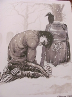 Eric Draven at Shelly's Grave (The Crow) Comic Art