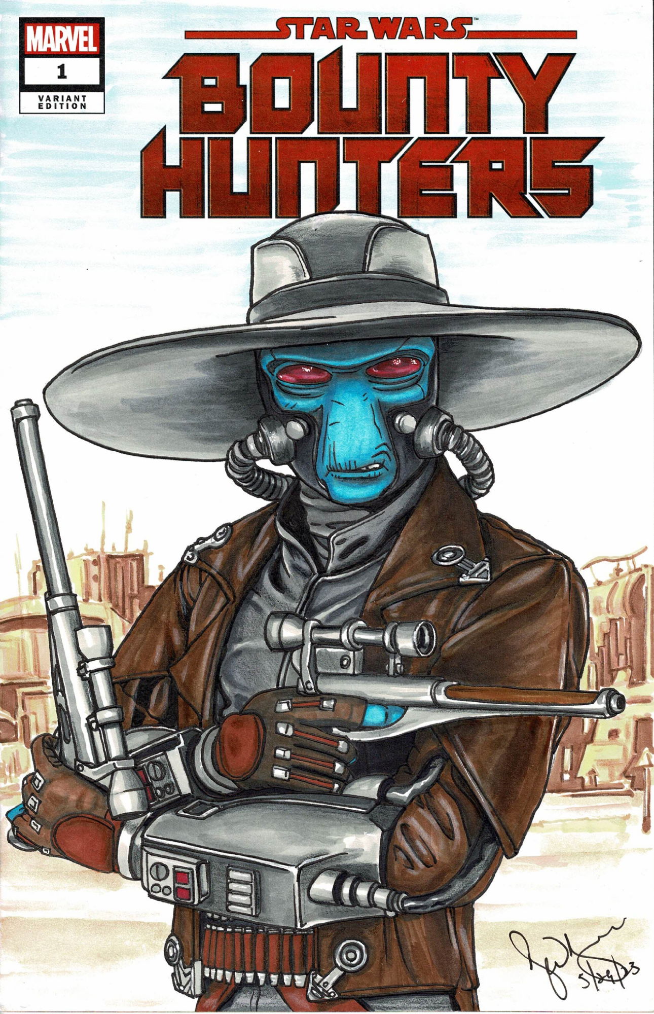 Cad Bane In Ronald Shepherds Marvel Sketch Covers Comic Art Gallery Room