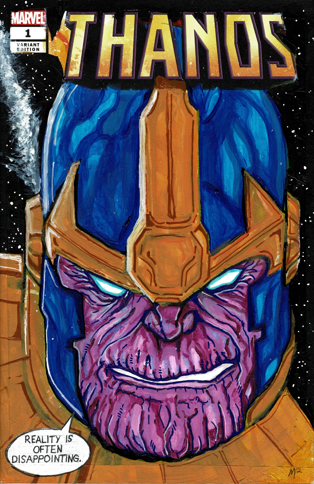 Thanos, in Ronald Shepherd's Marvel Sketch Covers Comic Art Gallery Room
