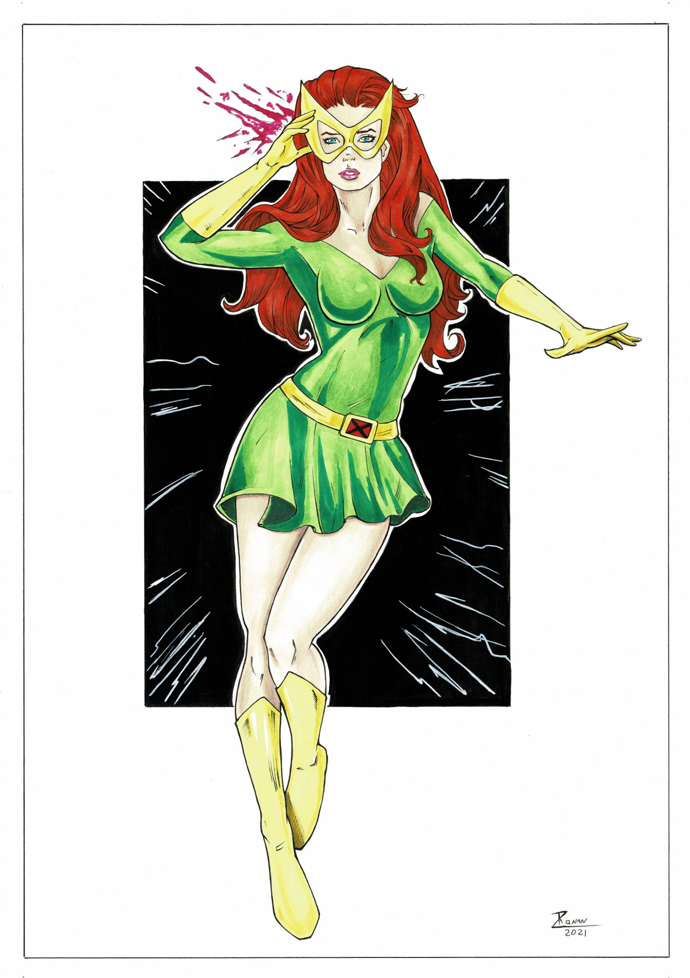 Jean Grey, in Ronald Shepherd's OAX 2024 - Acquired Artwork Comic Art ...