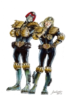 2000ad: Judge Dredd and Judge Anderson by Redondo Comic Art