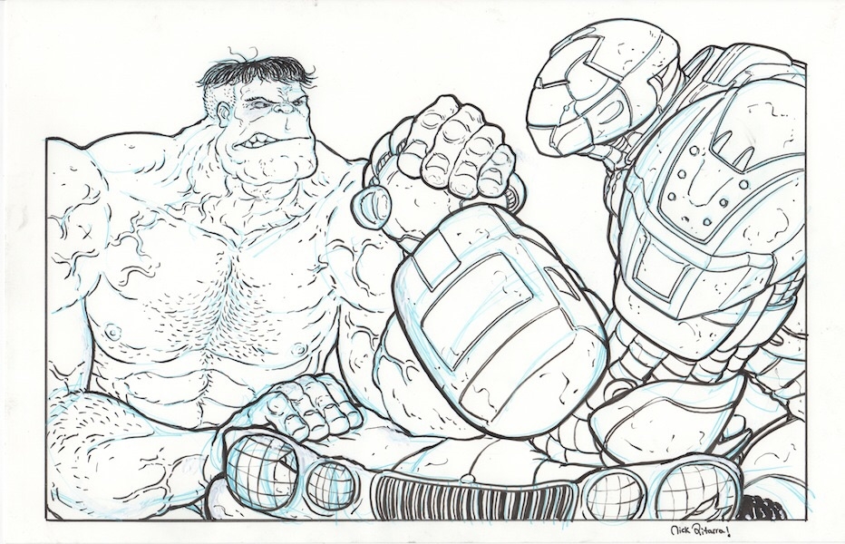 Buy Original Hulk Buster Iron Man Sketch Card hand Drawn Online in India   Etsy