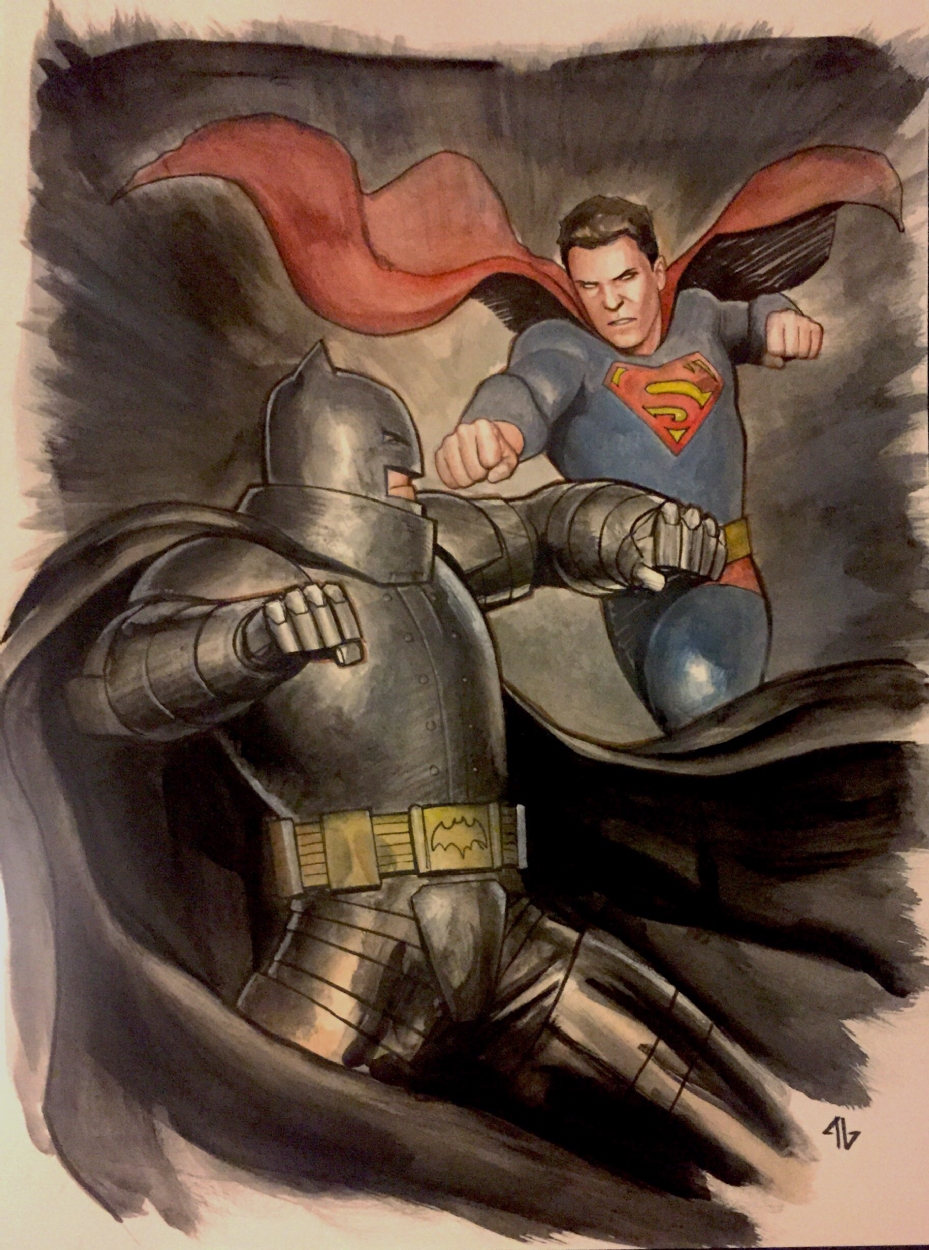 Dark Knight Returns: Batman V Superman, in Francis Chervenak's Commissions,  Sketches, Recreations Comic Art Gallery Room