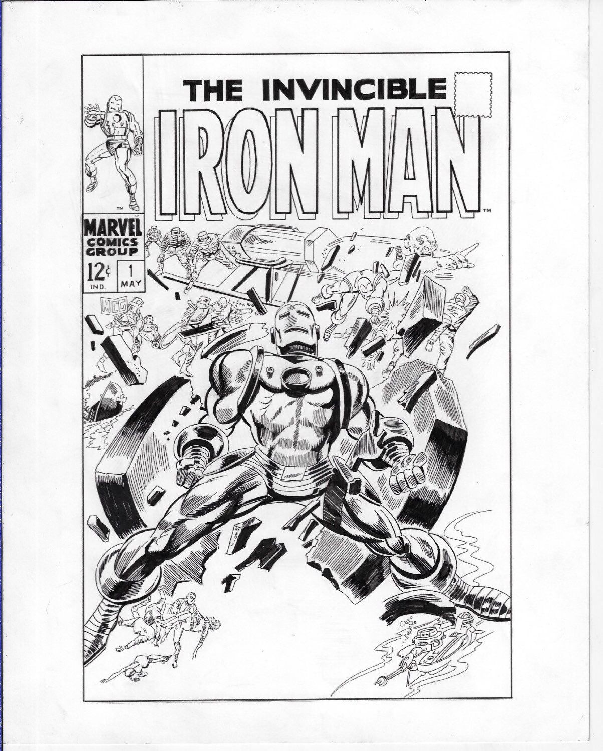 FS: Invincible Iron Man #1 Cover Recreation, In Francis Chervenak's Art ...