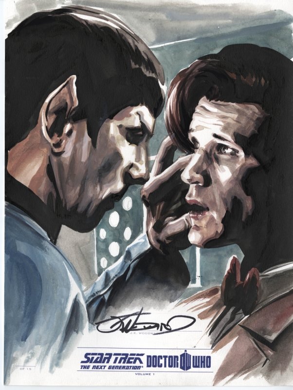 Star Trek / Doctor Who: Assimilation original art by J.K. Woodward, in Nate  Murray's Original paintings by J.K. Woodward Comic Art Gallery Room