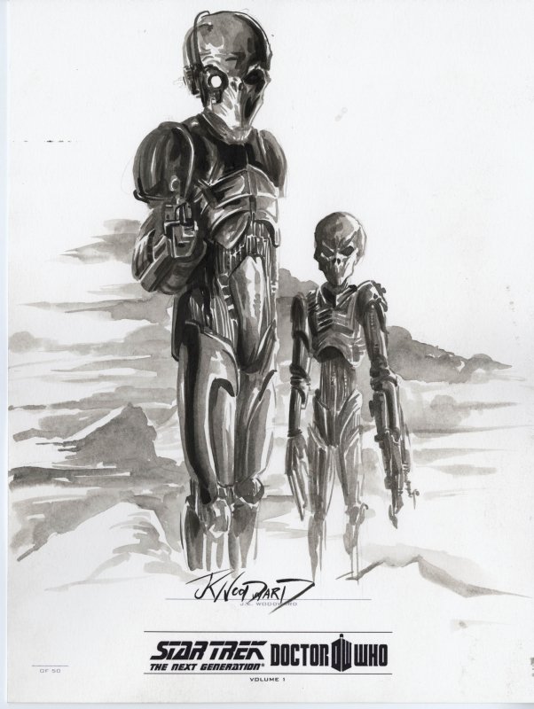 Star Trek / Doctor Who: Assimilation original art by J.K. Woodward