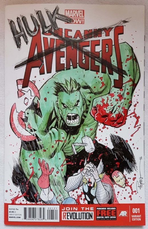 Hulk Sketch cover, in Cédric F's Ryan Ottley Comic Art Gallery Room