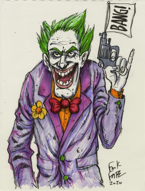 Joker Marker drawing 8.5x11 on paper, in Frank Forte's Drawings and ...