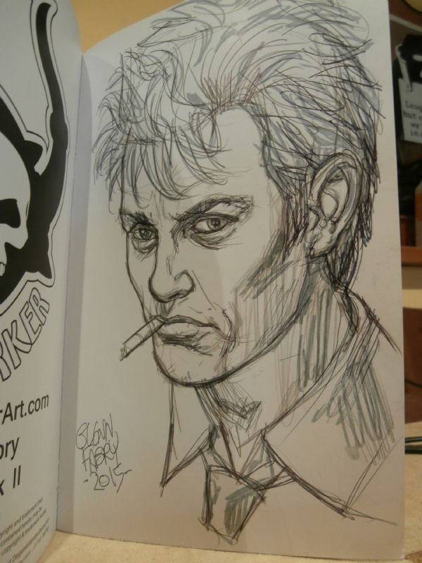 John Constantine, in Luis Morales's Glenn Fabry Comic Art Gallery Room